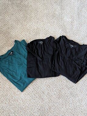 EUC/GUC LTS lot of 3 long sleeve premium v neck tee, US size 16 (tall)
